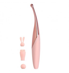 MizzZee - Honey Bean Clitoral Tip Vibrator Wand (Chargeable - Pearl Pink)